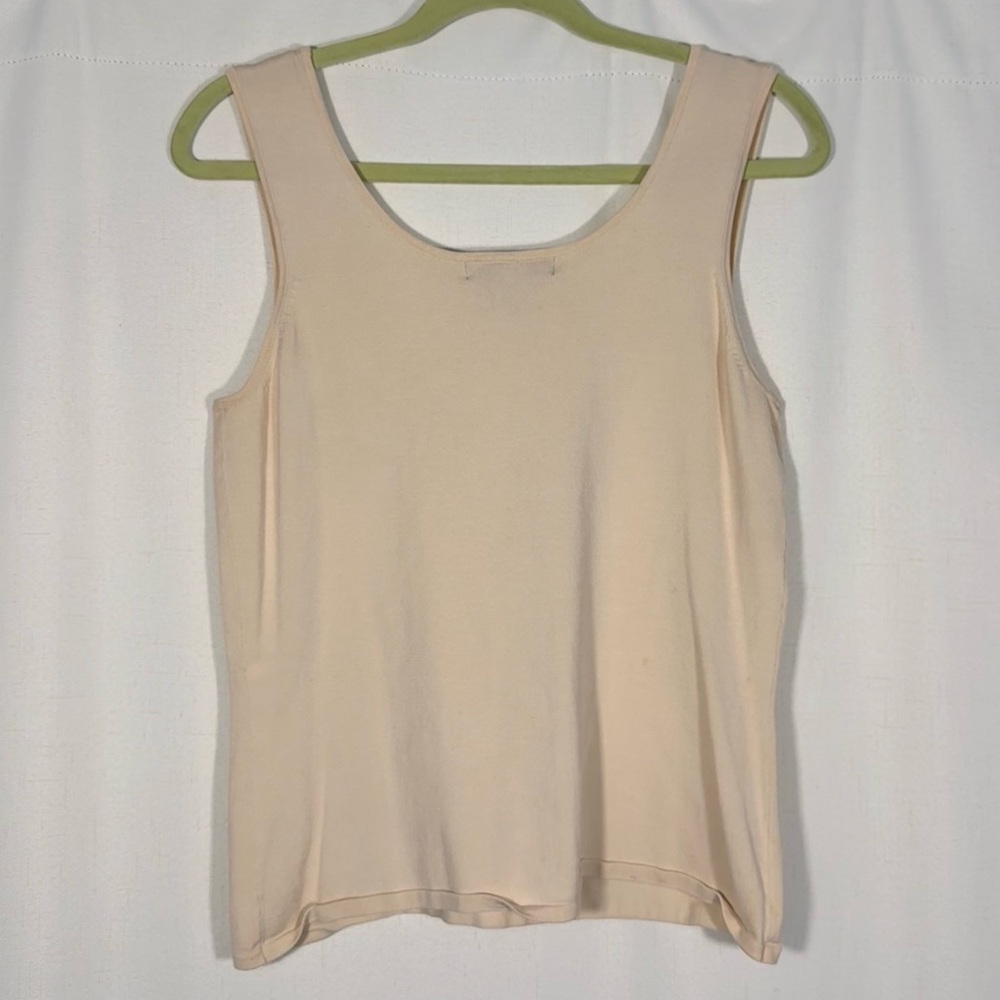 August Silk Cream Beaded Sleeveless Top - Picture 3 of 5